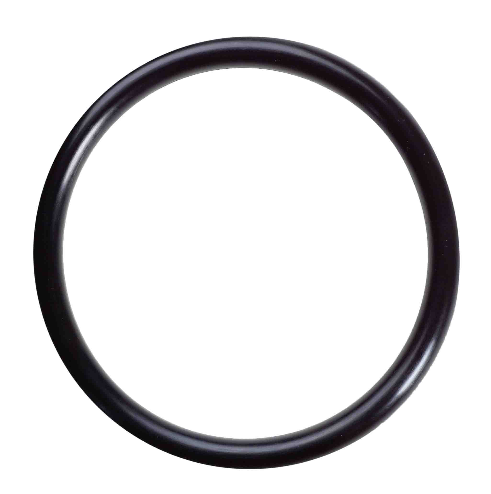 Zwarte ronde ring 25 x 4mm (10 stuks)